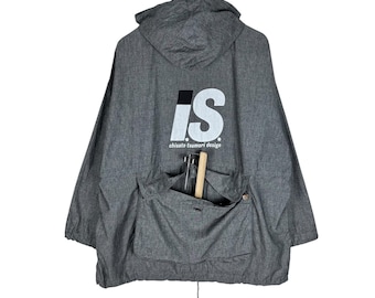 Vintage 80s Issey Miyake Hoodie Anorak Jacket: Tsumori Chisato, Grey Cotton , Medium