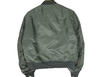 Vintage 70s ALPHA INDUSTRIES Reversible Flight MA-1 Bomber Jacket