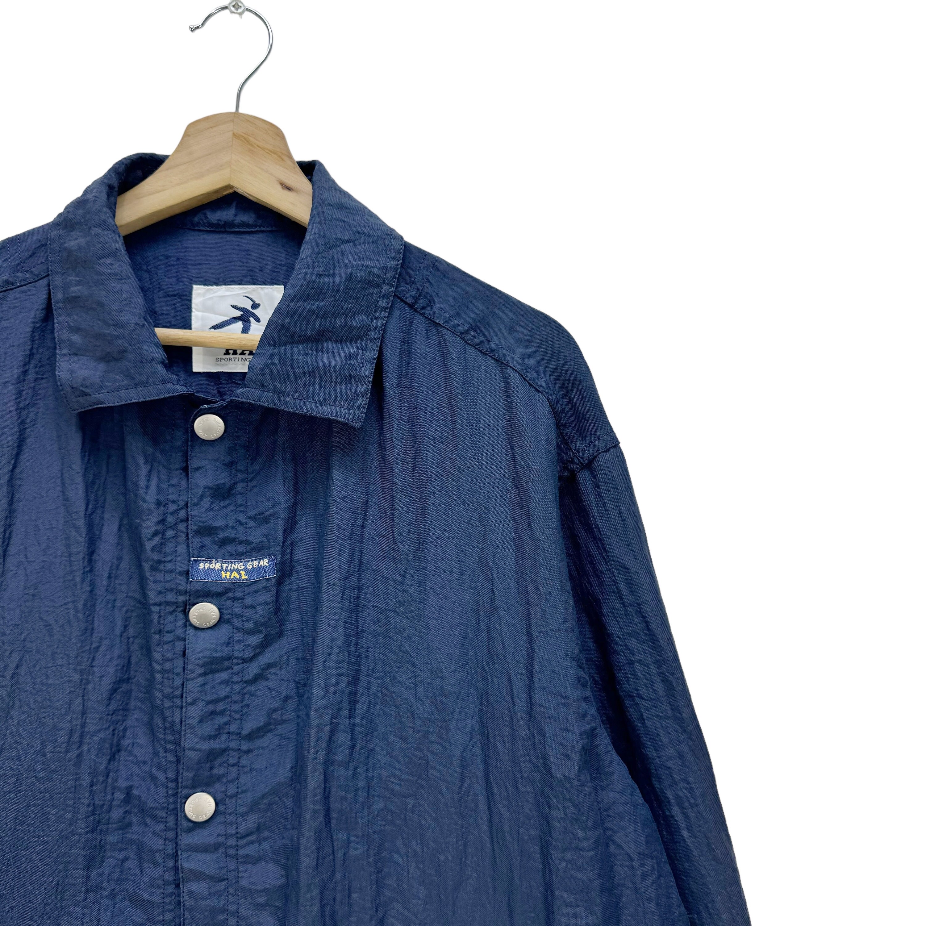 Vintage 90s HAI Sporting Gear Jacket - Navy Blue Issey Miyake