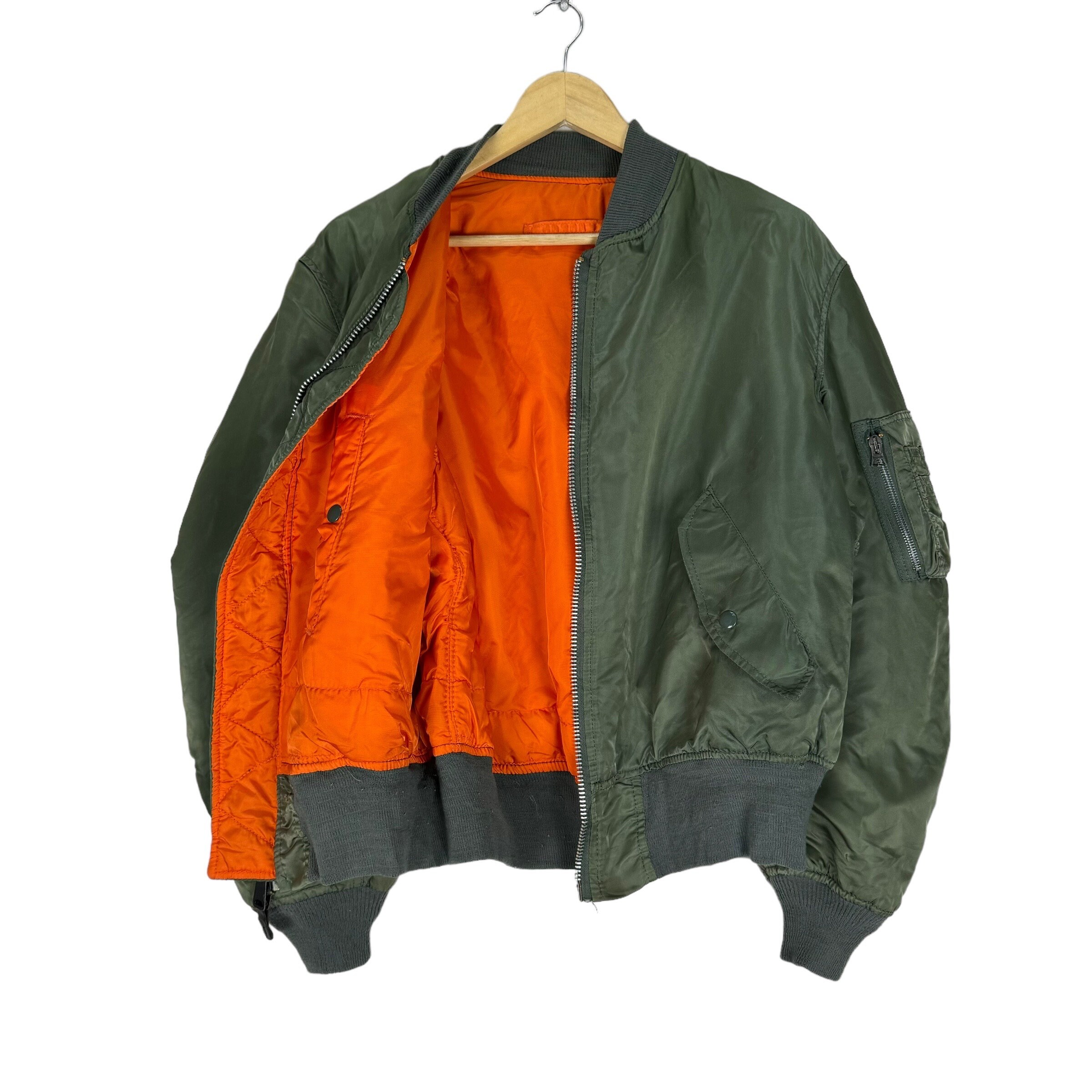 ALPHA INDUSTRIES Reversible Flight MA-1 Bomber Jacket Green