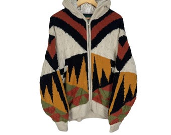 Vintage Mr Junko Koshino Wool Knit Hoodie - Japanese Designer