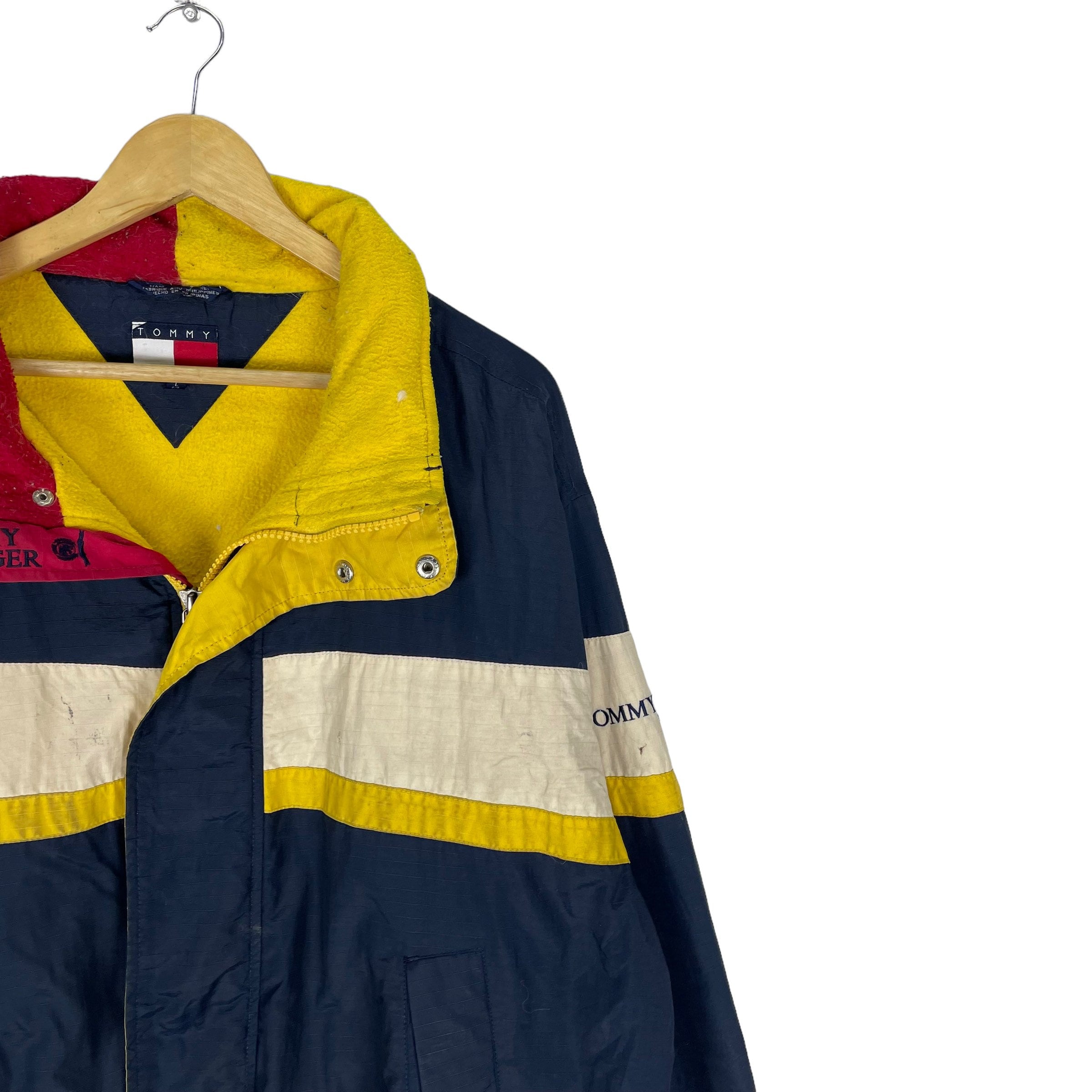 Vintage 90s Tommy Hilfiger Sailing Gear Nylon Windbreaker - Size 