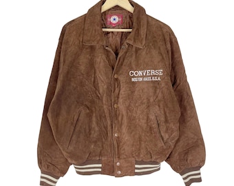 ジャケット・アウター 90s converse suede leather bomber jacket PICK!!! Vintage 90's Suede Leather Bomber Jacket Converse