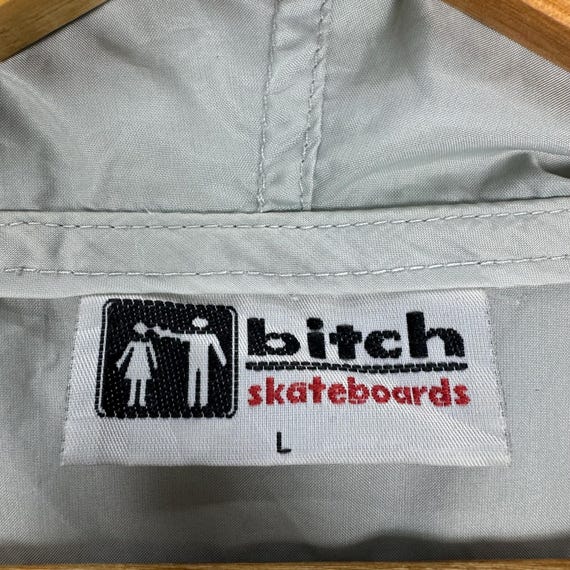Vintage 90s Bitch Skateboard Hoodie Anorak Half Zip Light Jacket