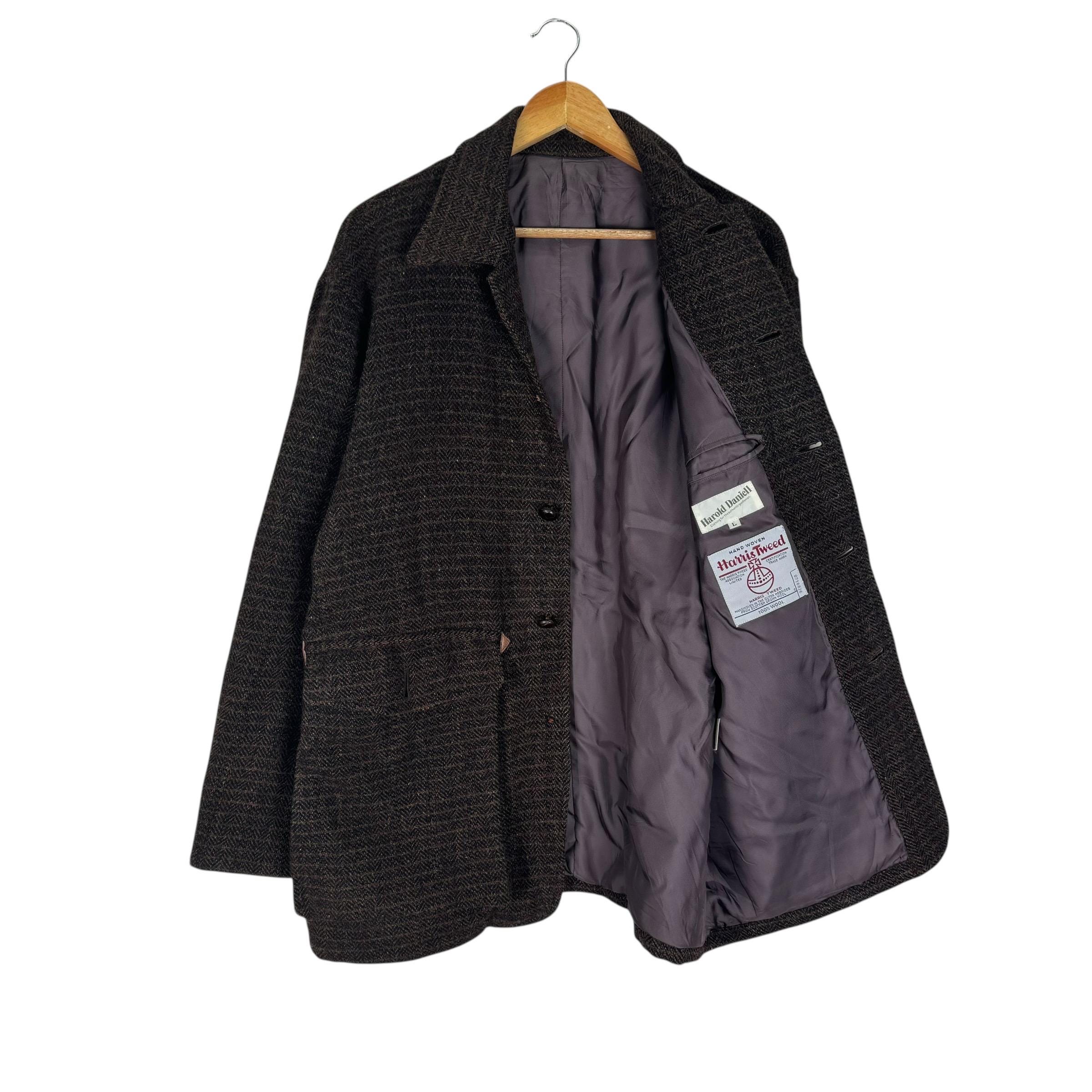 Vintage 90s Harris Tweed Herringbone Blazer - Harold Daniell, Size
