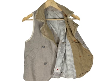 Kapital Japan Kiro Hitata Vest Japanese Designer Grey Colour Size XS