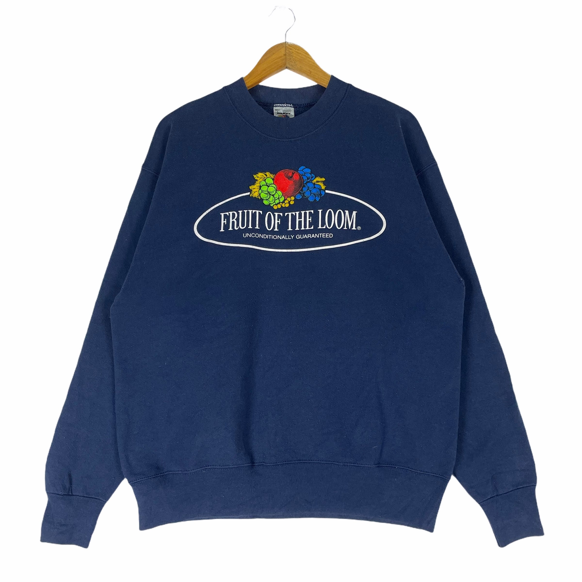 Vintage 90s Fruit of the Loom Sweatshirt Crewneck Sportswear Navy Blue  Colour Clothing Pullover Size Large - Etsy