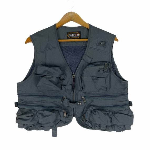 GULFISH Fishing Gear Vest Multi Pocket Fishing Gear Tactical Brown