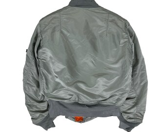ALPHA INDUSTRIES Reversible Flight MA-1 Bomber Jacket Silver ALPHA INDUSTRIES Reversible Flight MA-1 Bomber Jacket Silver