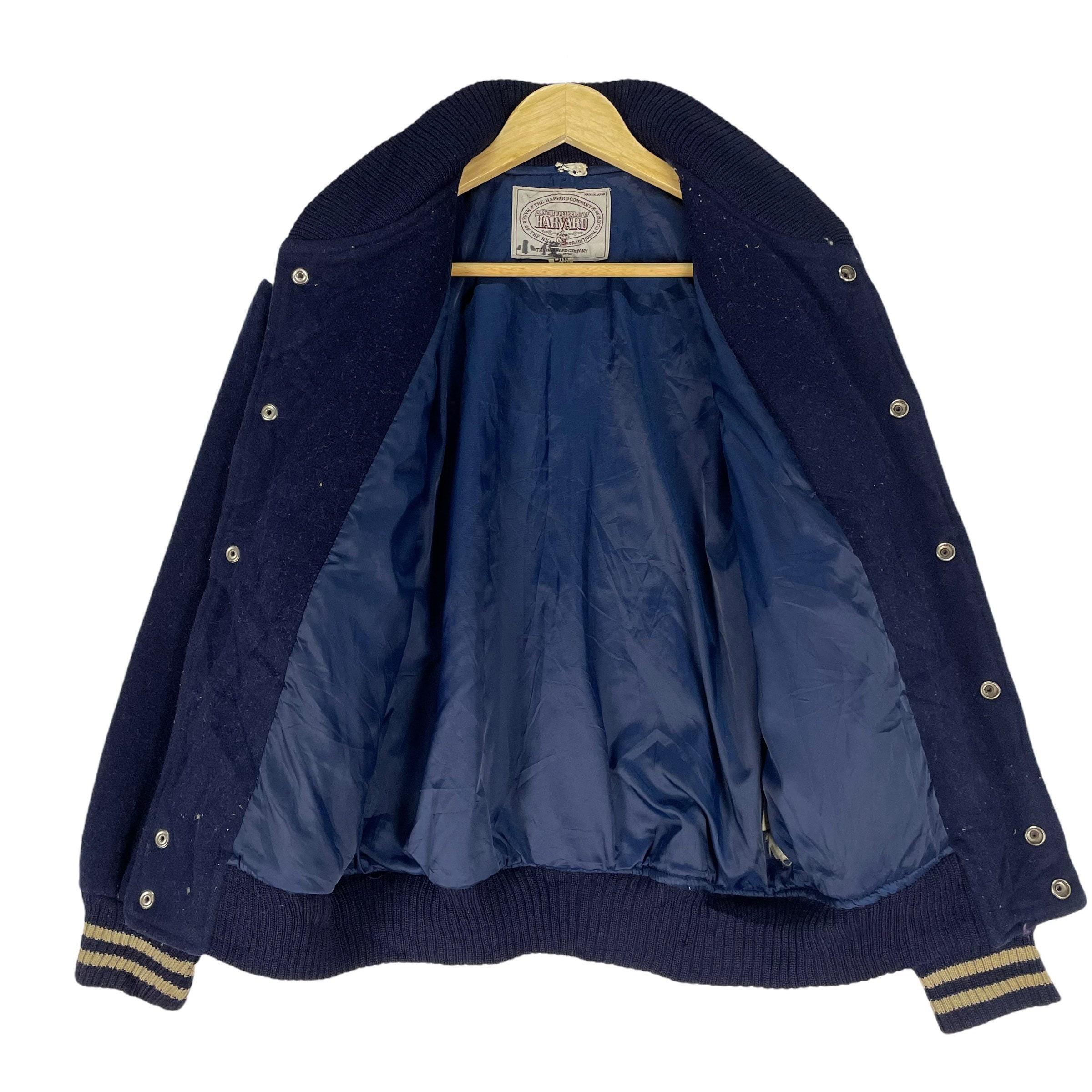 Vintage 90s Harvard University Button Down Varsity Jacket Vintage 90s Harvard University Button Down Varsity Jacket