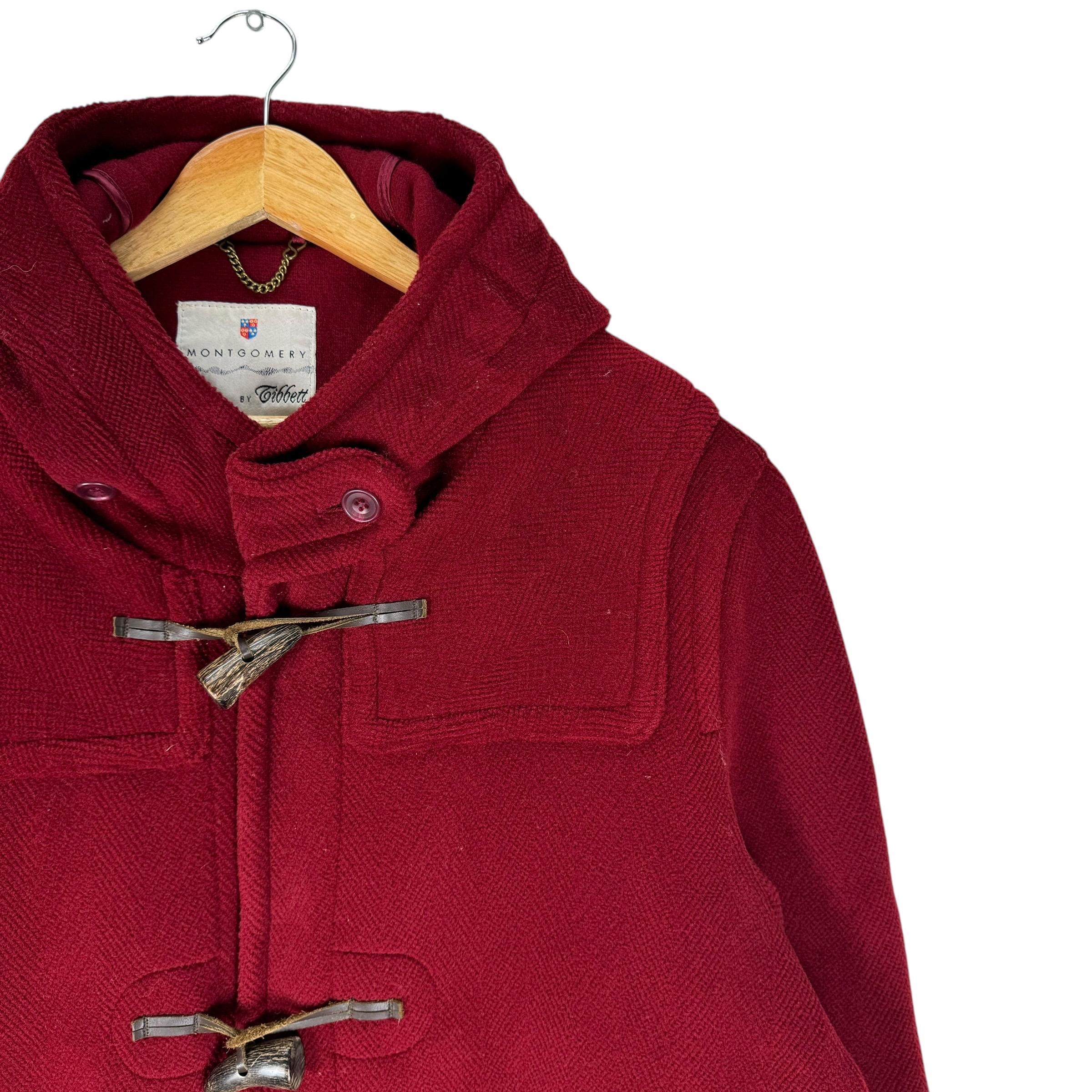 ヴィンテージ モンゴメリー ティベット ウール ダッフルコート：レッド