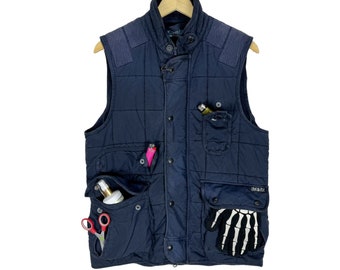 Vintage 90s POLO Hi-tech Pocket Vest Jacket - Ralph Lauren Blue