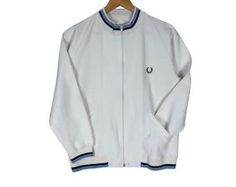 90s Fred Perry Embroidery Logo Zipper Jacket Made in Japan Tag
