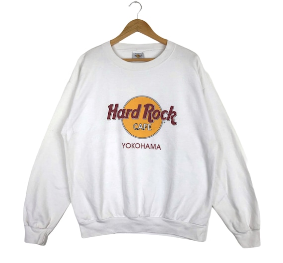 Vintage 90s Hard Rock Yokohama Sweatshirt Hard Rock Sweater Crewneck Pullover Sweater Size Large Etsy Canada