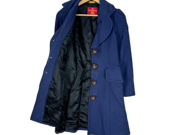 VIVIENNE WESTWOOD Red Label VW Long Coat Button Jacket Navy Colour