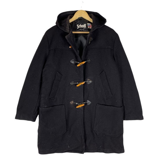 SCHOTT USA Duffle Coat Toggle Button Jacket Black Colour - Etsy SCHOTT USA Duffle Coat Toggle Button Jacket Black Colour - Etsy