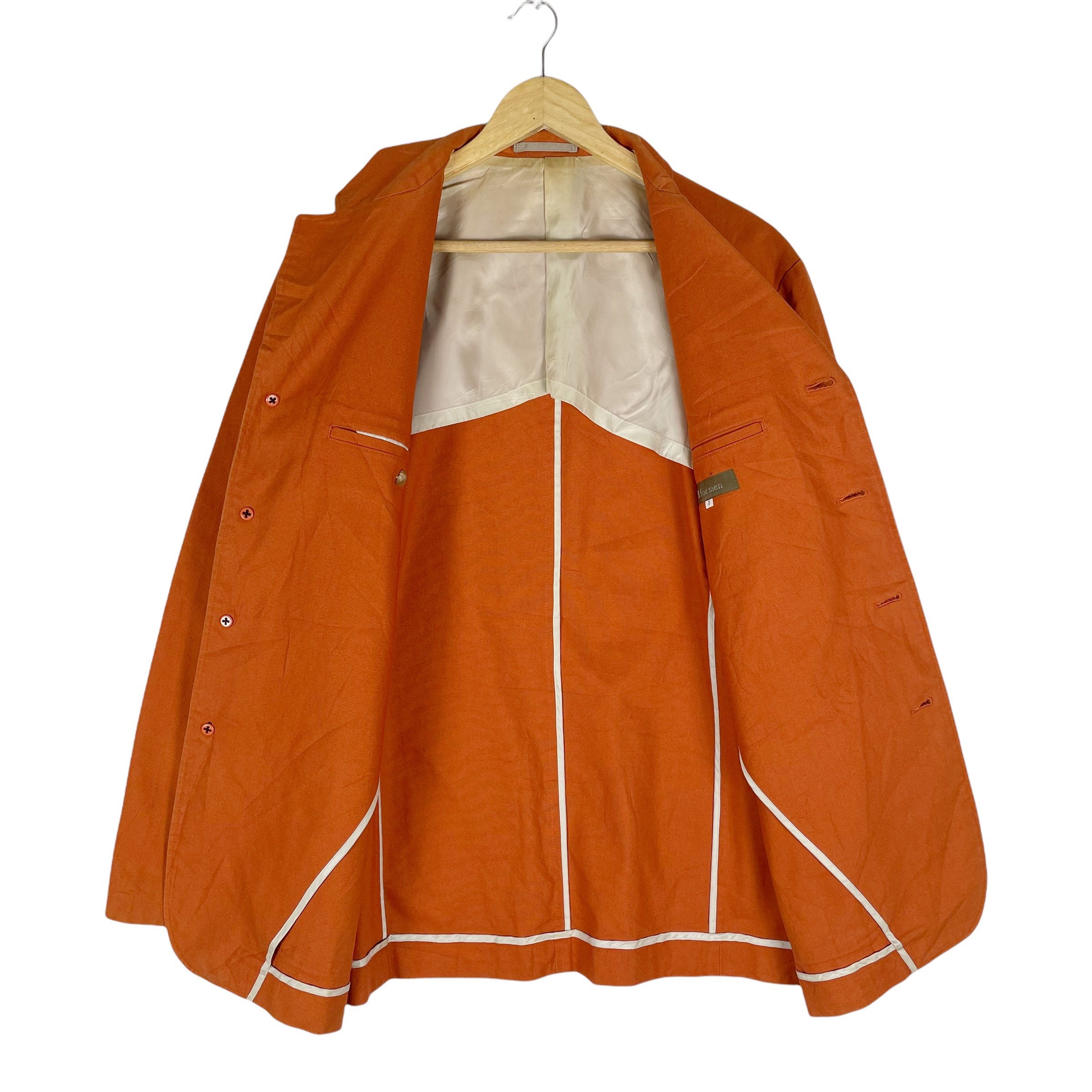 Vintage 90s Yohji Yamamoto Y's Men's Orange Cotton Jacket (size