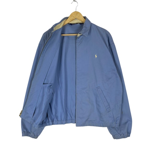 希少稀な Vintage 90s Zip Colour Blue Herrington RL Lauren Ralph POLO ジャケット・アウター