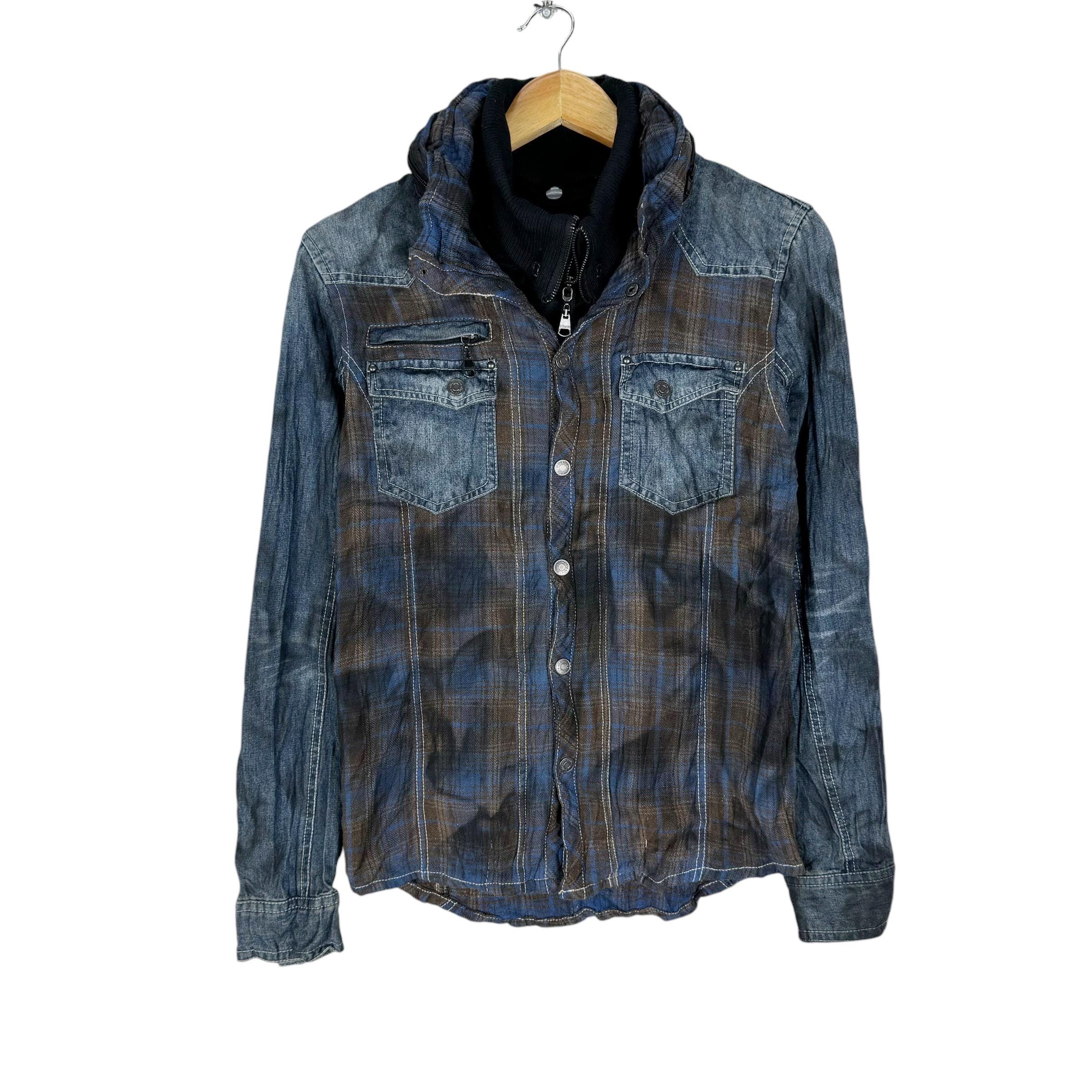 YTR6TW Men Denim Jacket Men Vintage Hip Hop Denim Jacket Men