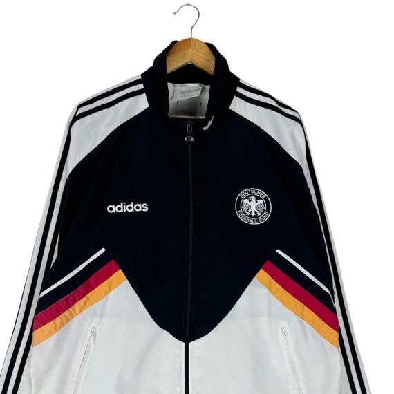 Vintage 90s Adidas Germany 1994-96 Track Jacket White Colour