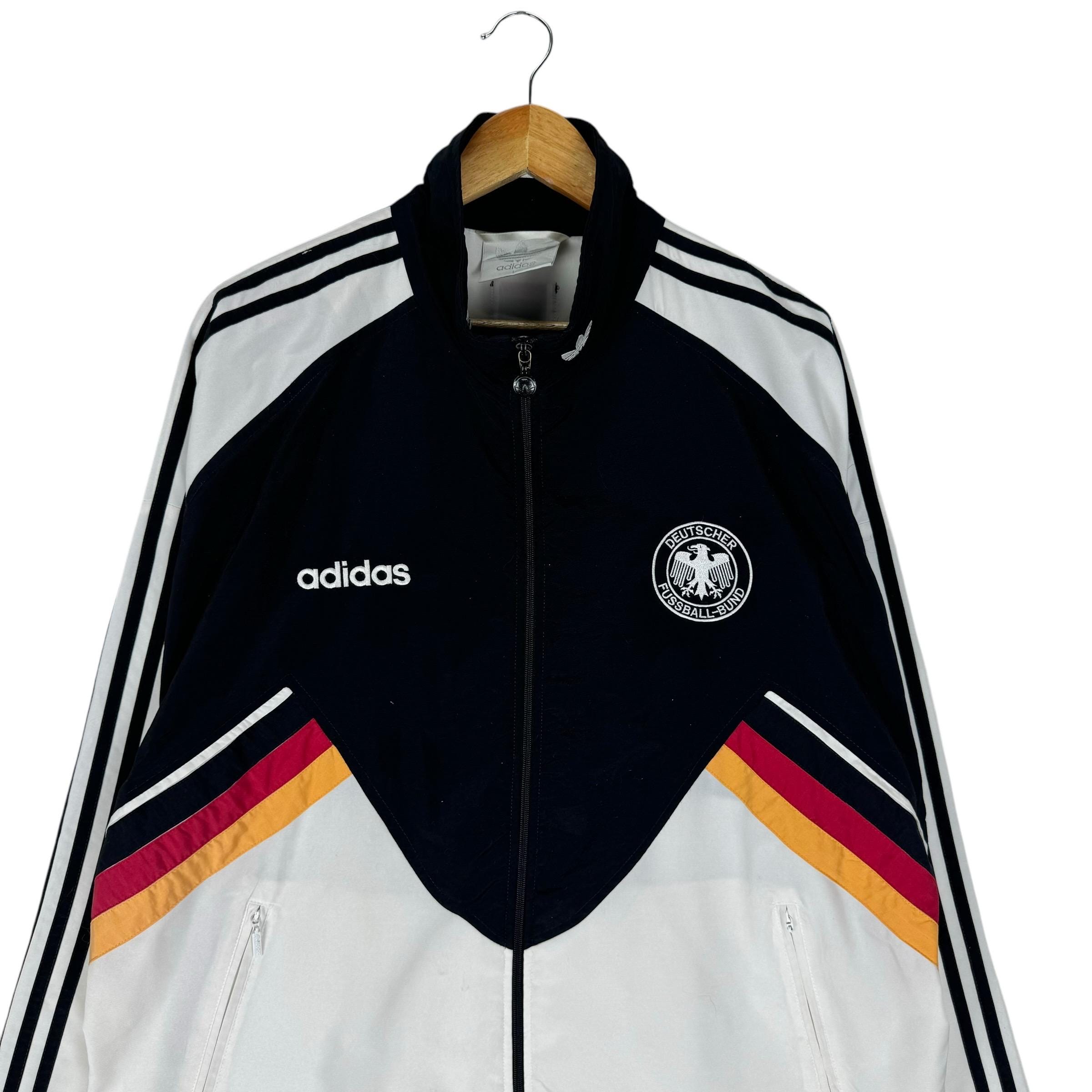 Vintage 90s Adidas Germany 1994-96 Track Jacket White Colour