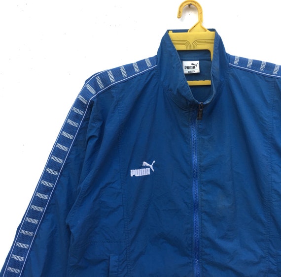 Vintage 90s PUMA Zipper Jacket Windbreaker Side T… - image 3