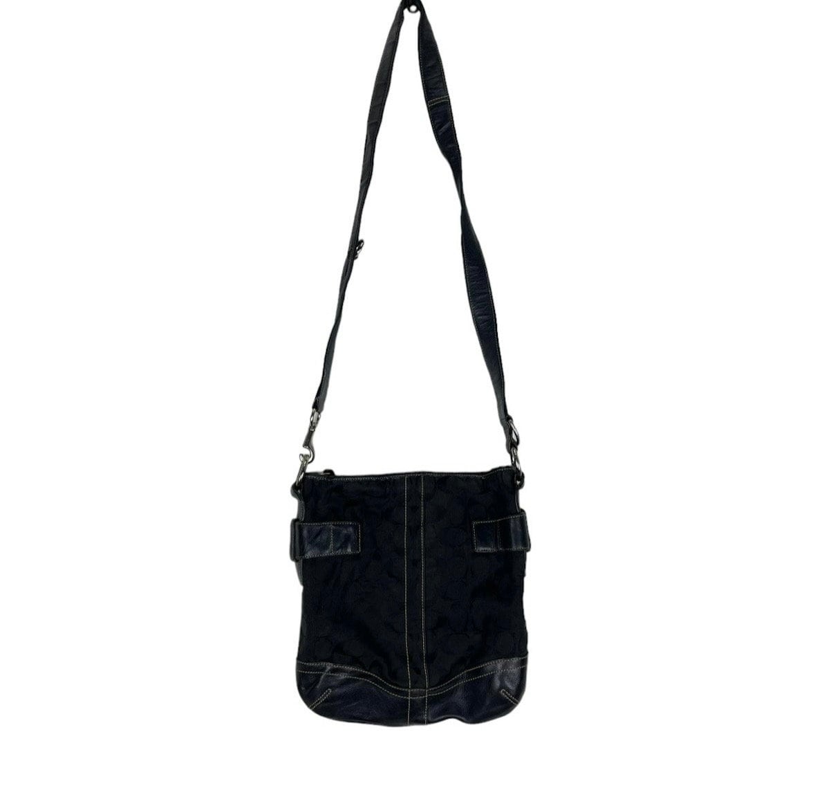 バッグ COACH leather one shoulder bag black Coach Monogram Leather Handbag Black Colour Shoulder Bag - Etsy