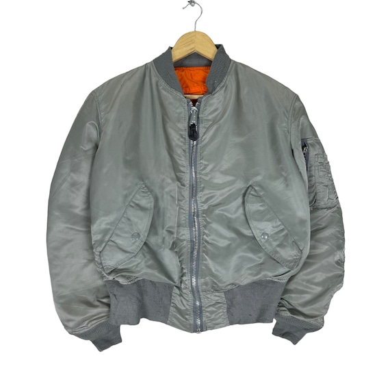 ALPHA INDUSTRIES Reversible Flight MA-1 Bomber Jacket Silver ALPHA INDUSTRIES Reversible Flight MA-1 Bomber Jacket Silver