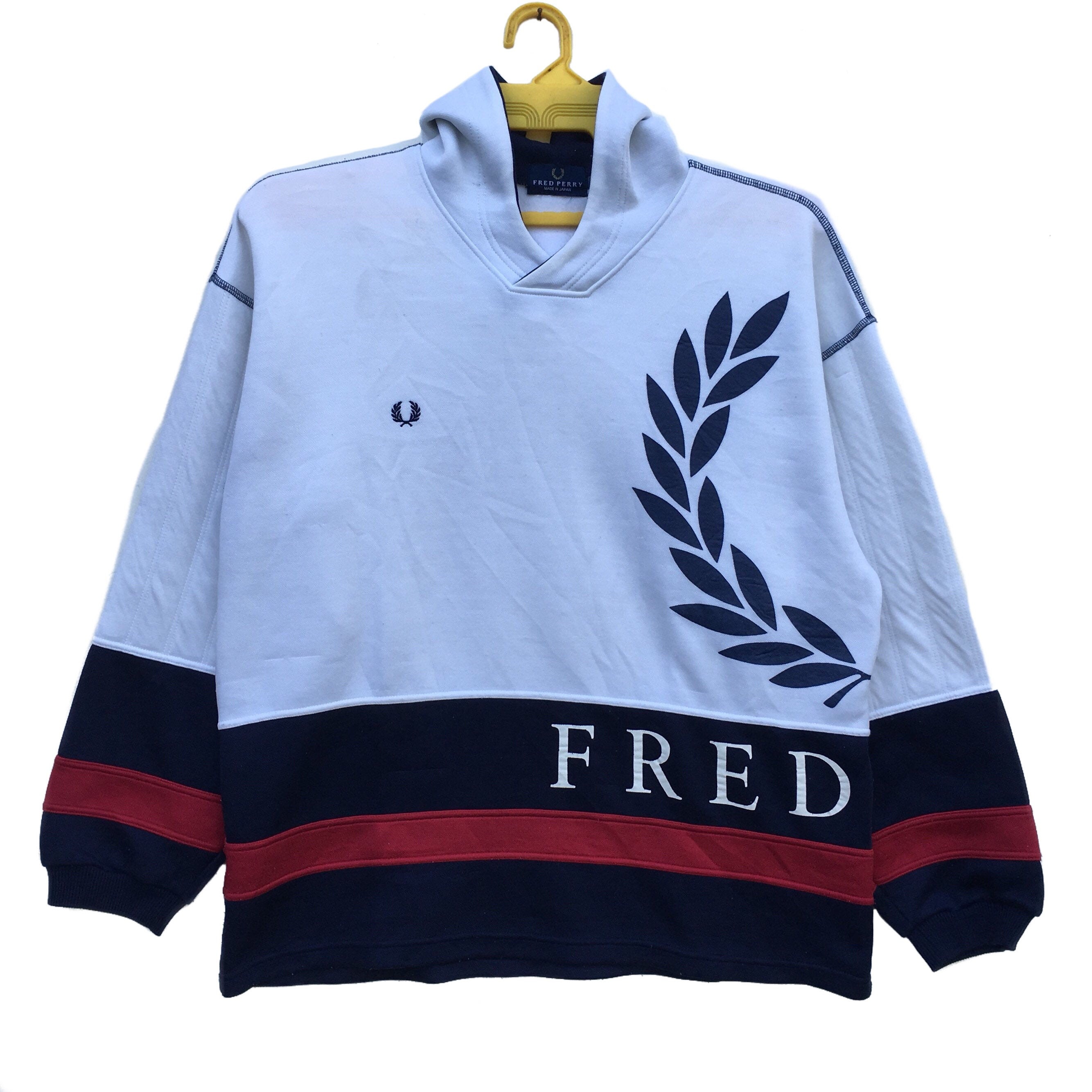 Fred Perry Hoodie Sweatshirt Fred Perry Spell Out Big Logo | Etsy