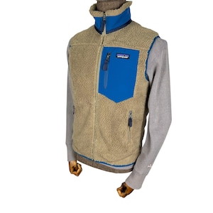 PATAGONI Retro X hoogpolig fleece vest met rits bruine kleur bergmaat XSmall