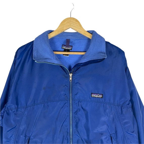 Vintage 90s PATAGONIA Jacket Zipper Inner Fleece Windbreaker Fashion Blue  Colour Mountain Size Medium 