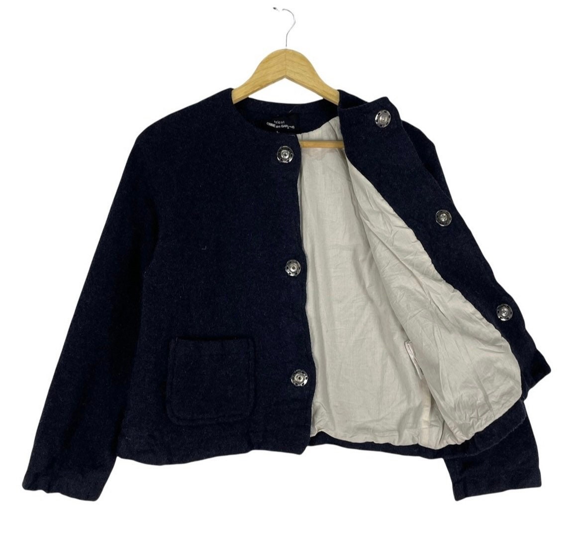 Comme Des Garcons Tricot Wool Cropped Jacket - Japanese Designer