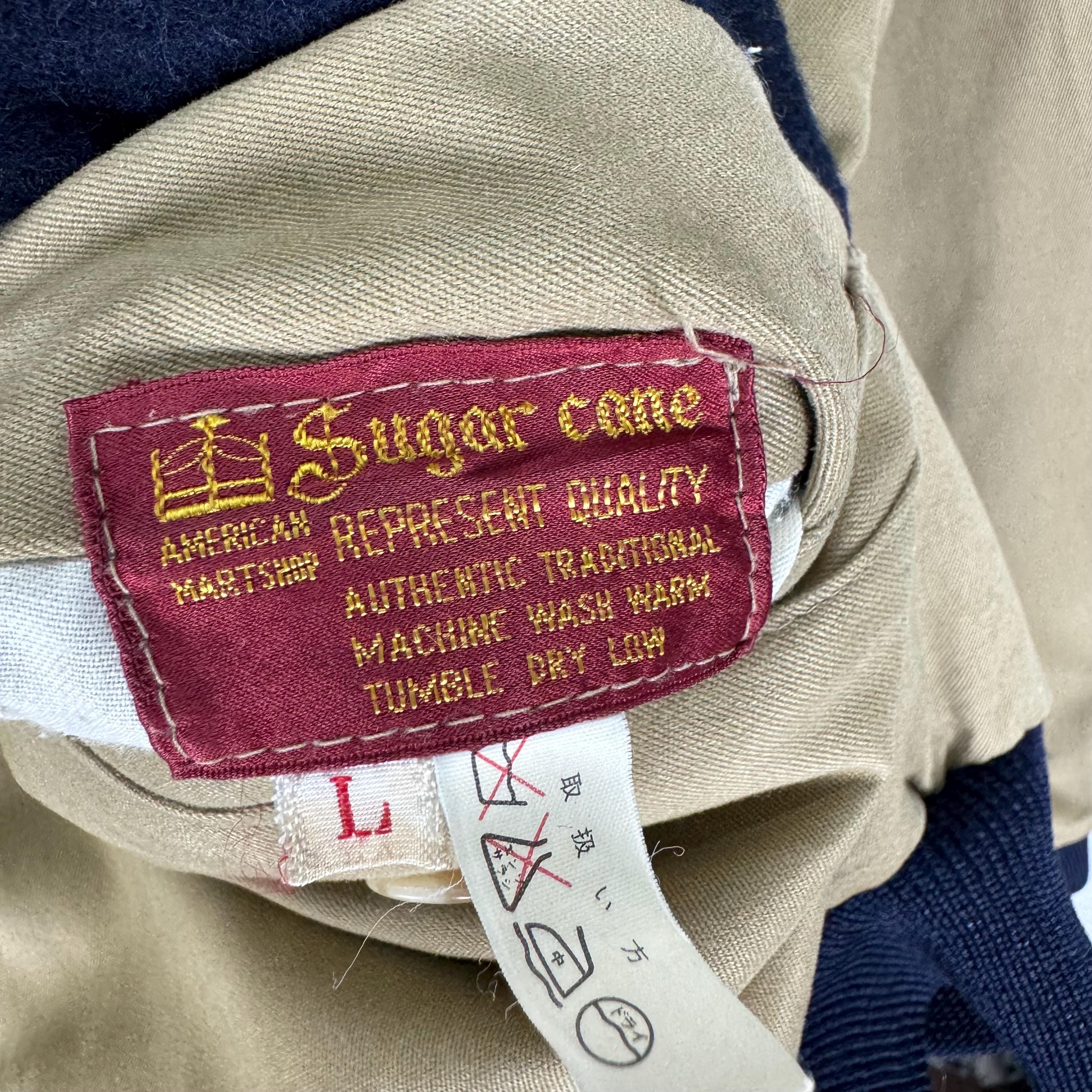 Sugar Cane Toyo Enterprise Reversible Bomber Zipper Jacket Navy