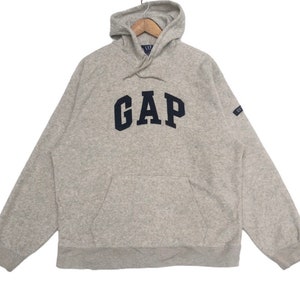Rare!! GAP Hoodie Sweatshirt Fleece Crewneck Sweater Spell Out Large Size