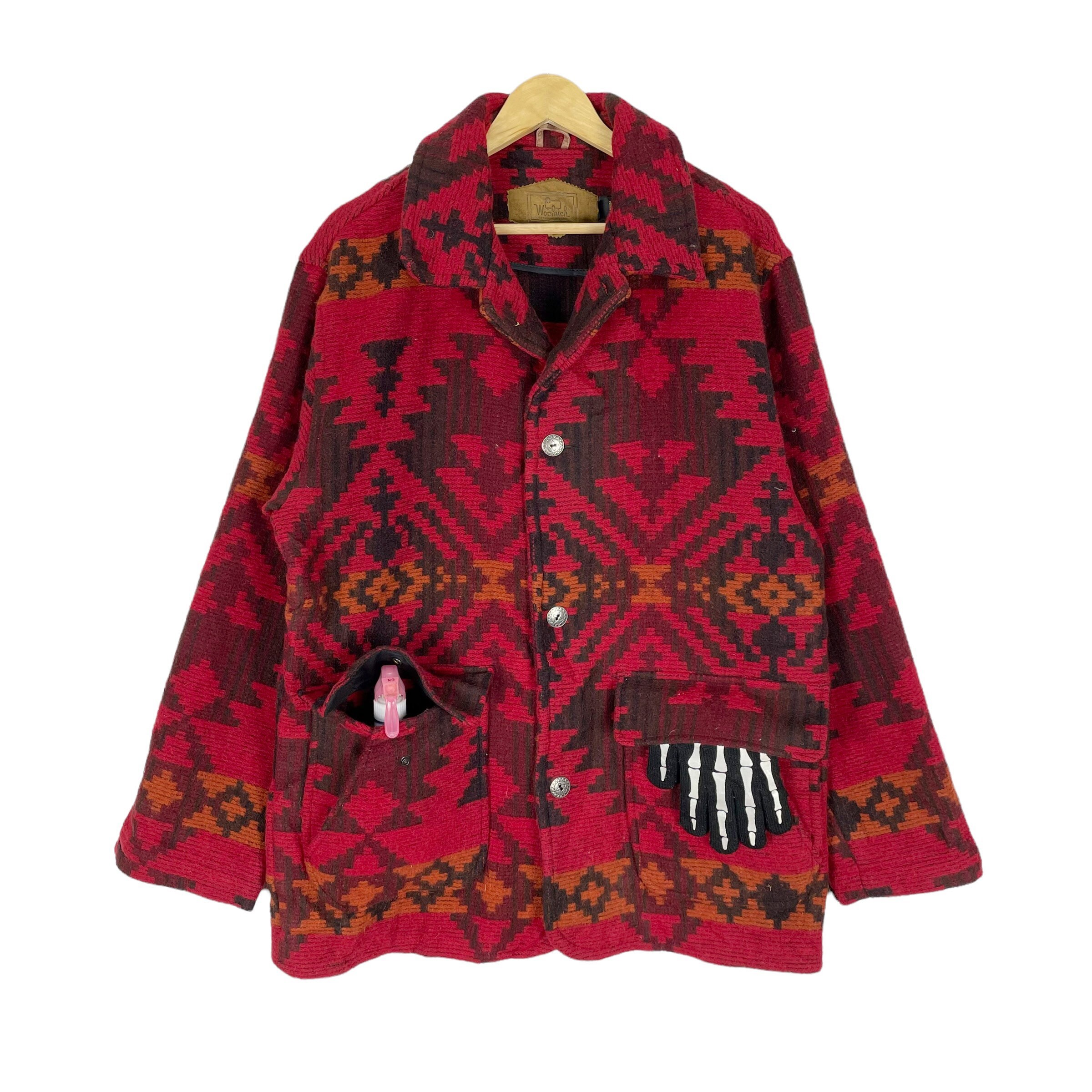 Vintage 90s Woolrich Aztec Wool Zipper Jacket Native Navajo Vintage 90s Woolrich Aztec Wool Zipper Jacket Native Navajo