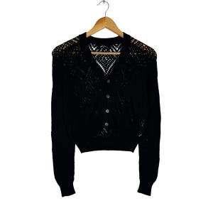 Vintage 80s Comme des Garcons Fishnet Cropped Jacket - Rei Kawakubo