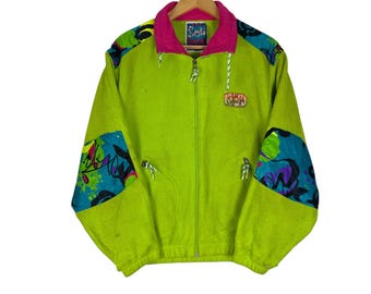 Vintage 90s Asics Austria Ski Jacket: Multi-color Racing Hoodie