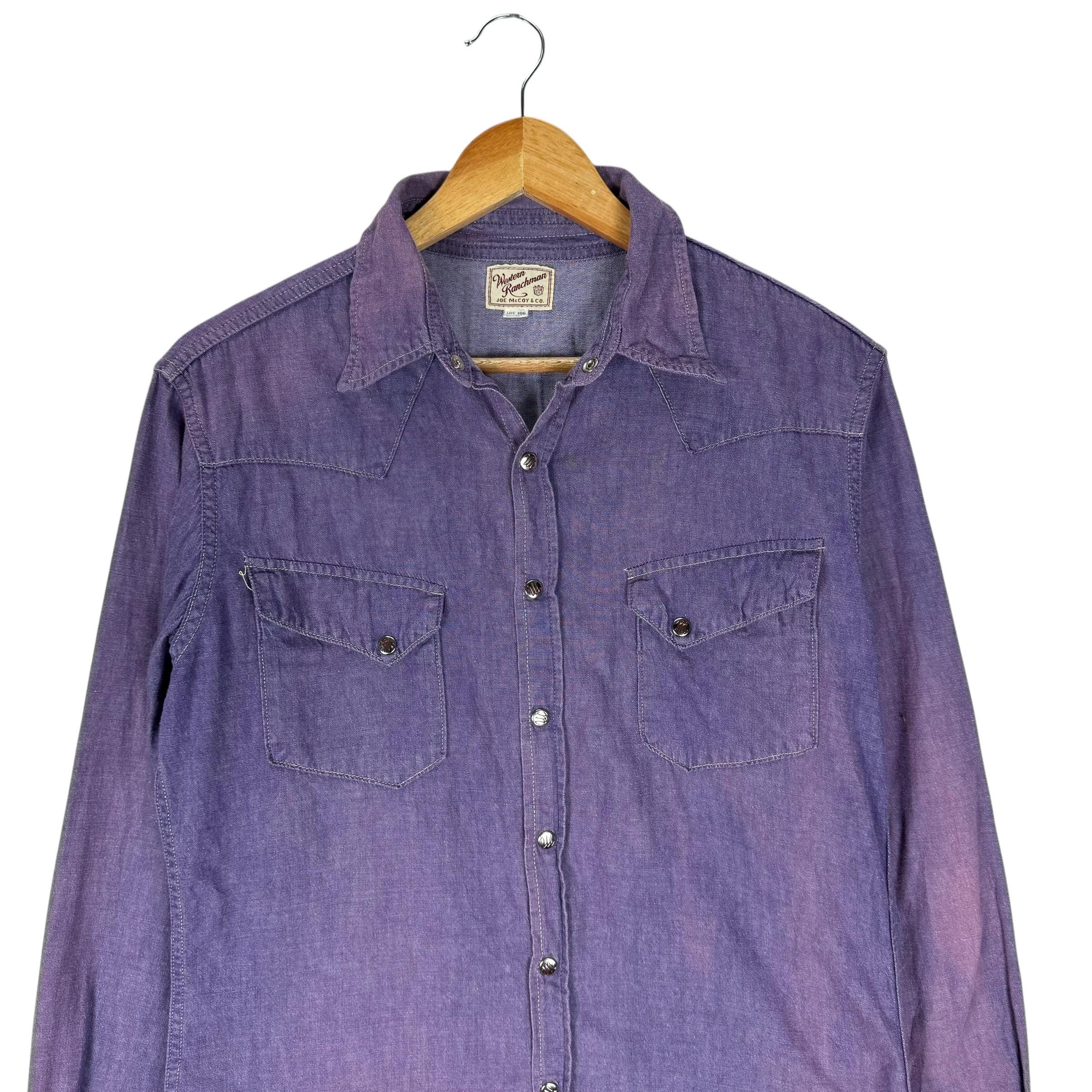 Joe Mccoy Western Ranchman Button Shirts Lot 106 Purple Colour - Etsy