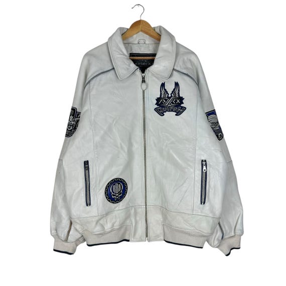 MINT ACD Avirex Canadian Leather Varsity jacket 90s NYC