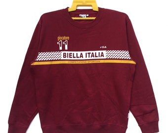 ¡Extraordinario! Sudadera Fila con logo pequeño Spell Out Biella Italia, talla grande