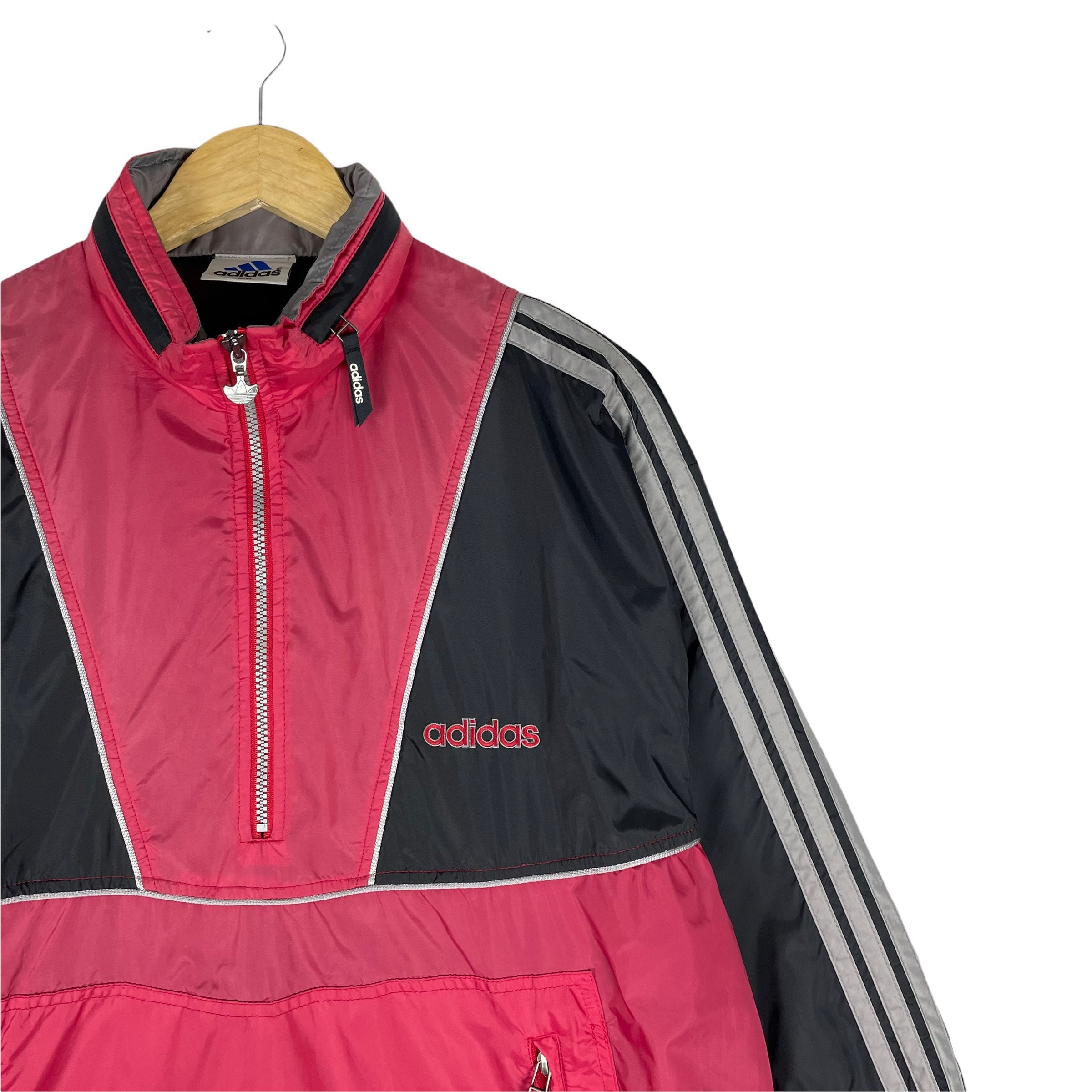 Vintage 90s Adidas Descente Hoodie Half Zipper Light Jacket Vintage 90s Adidas Descente Hoodie Half Zipper Light Jacket