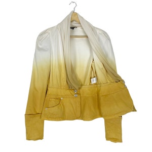 Exte Italy Two Tone Colour Button Light Jacket Women Fashion Designer Size 40