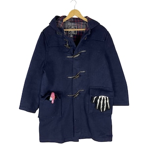 Gloverall Duffle England Coat Toggle Plaids Button Jacket Navy Colour Fashion Parka Size Medium