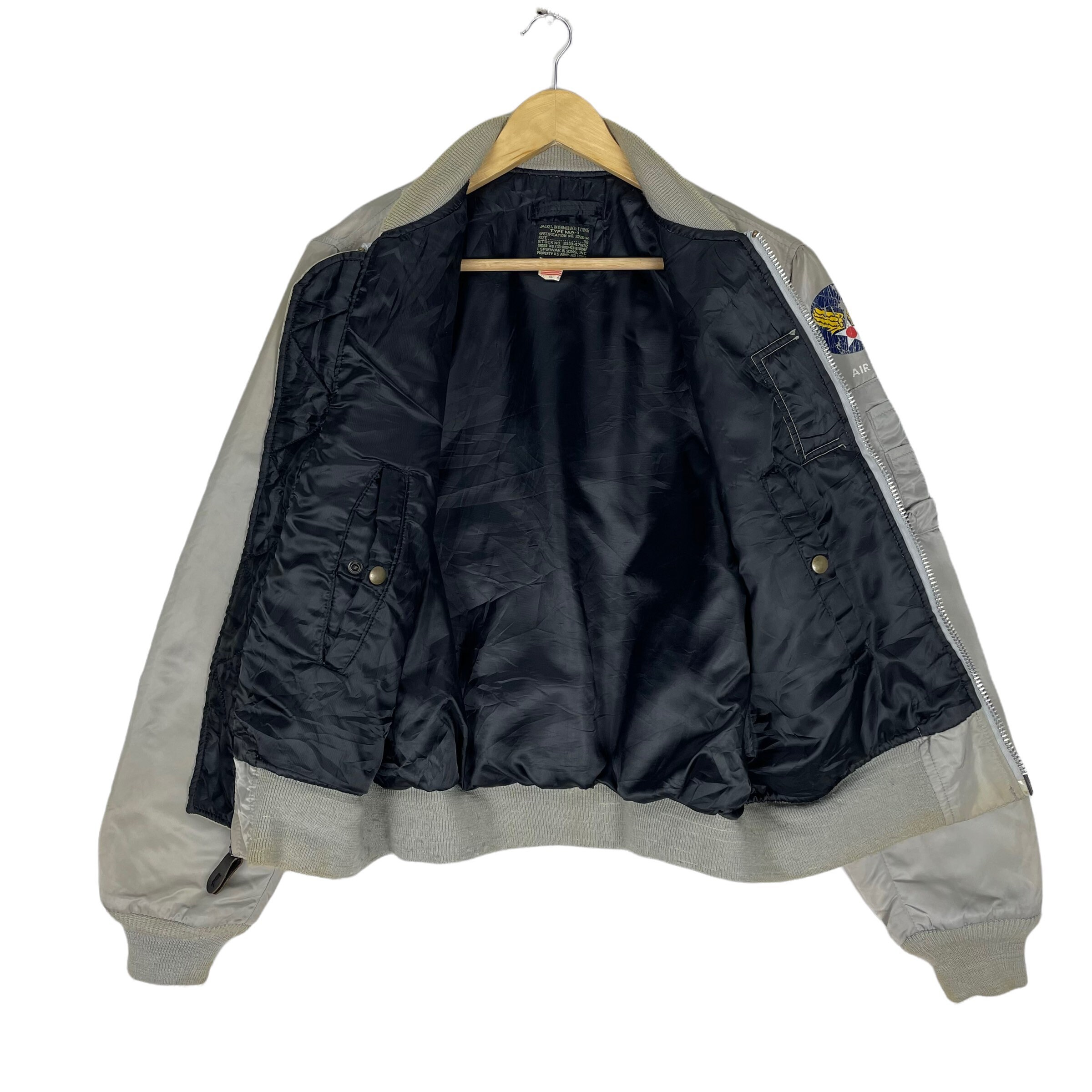 I Spiewak and Sons MA-1 Flyer Bomber Jacket US Army Air I Spiewak and Sons MA-1 Flyer Bomber Jacket US Army Air