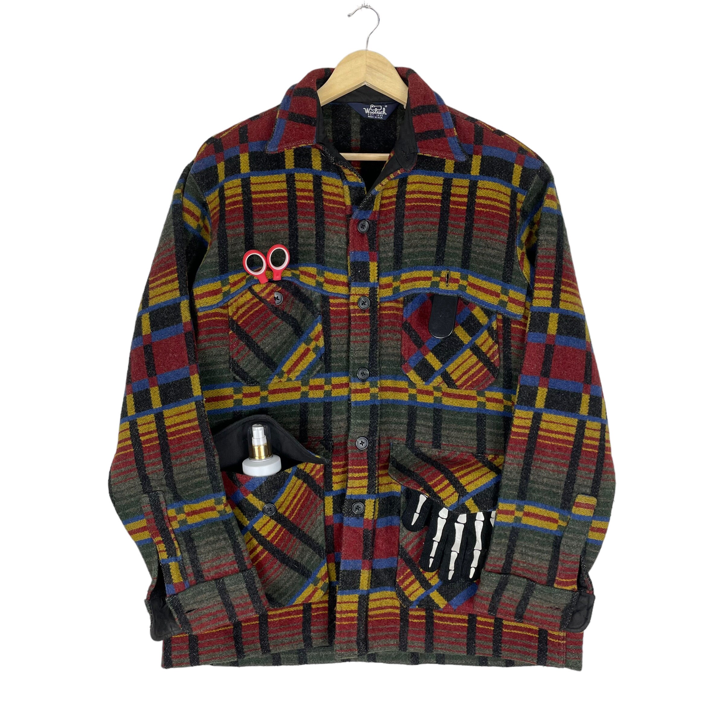 ジャケット・アウター WOOLRICH Native Pattern Wool Long Coat Vintage 1990s Woolrich Aztec Pattern Wool Shell Jacket