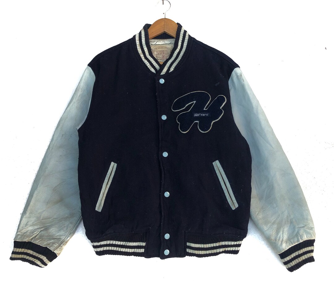 Vintage 90s Harvard University Button Down Varsity Jacket Blue - Etsy