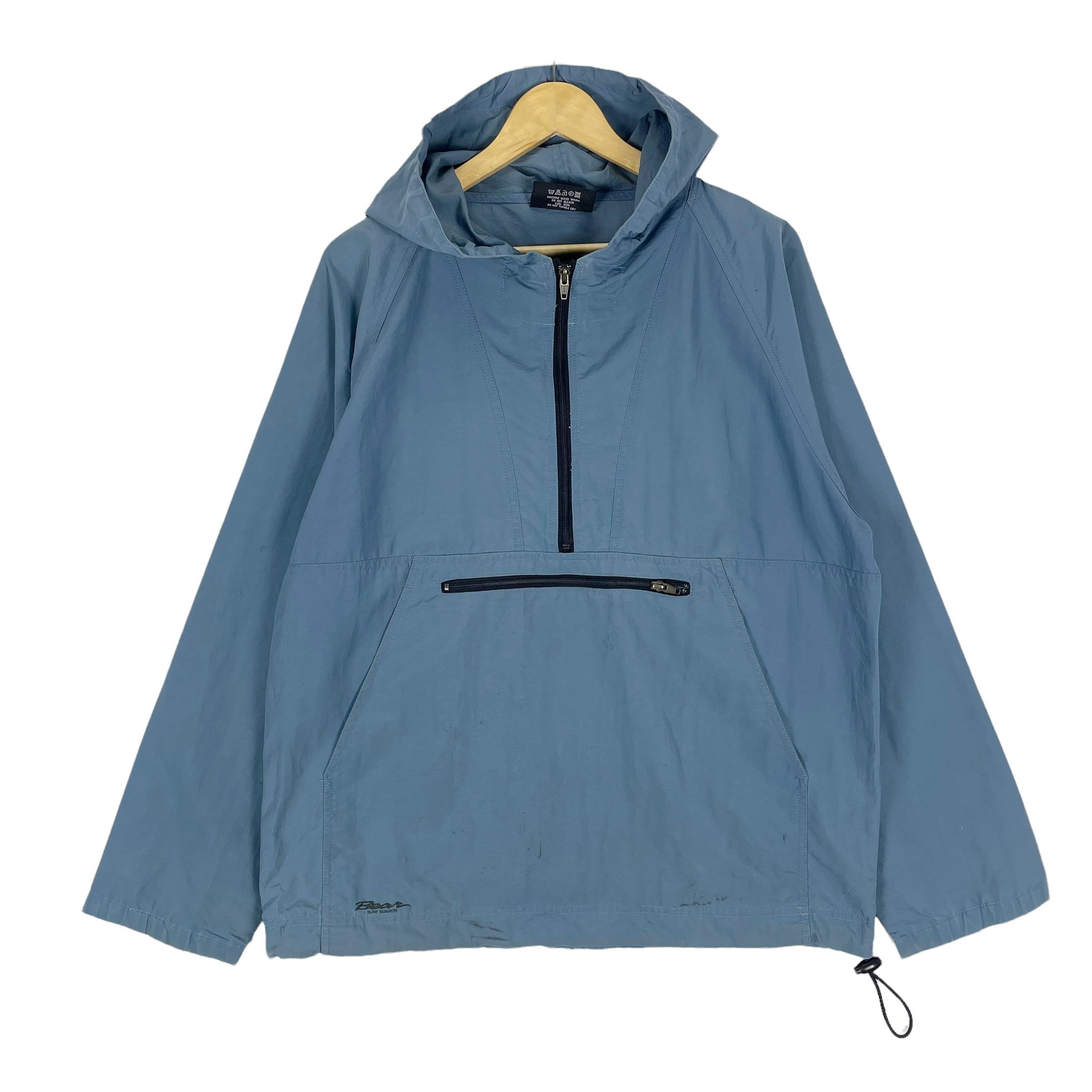 Vintage 90s Bear Anorak Hoodie Half 