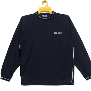[ KEDS] ★BASIC LOGO SWEATSHIRT PRO KEDS Small Logo Half Zipper Sweatshirt Blueblack Colour