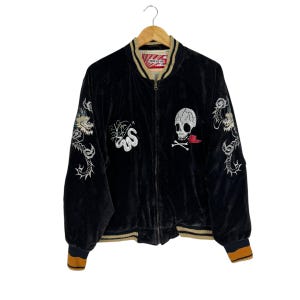 Sukajan Jacket Skull - Etsy