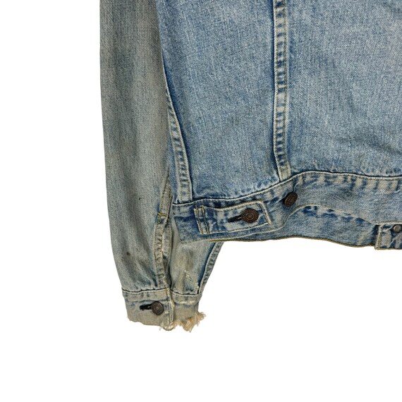 VTG 90s LEVIS RED TAB TYPE 3 TRUCKER DENIM JACKET ROCKABILLY MOD SKINS XS 34”